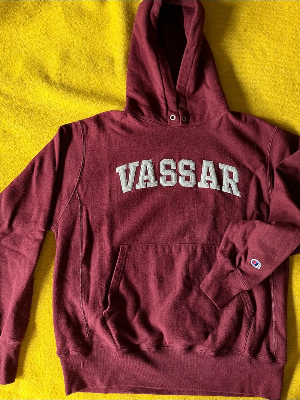 Vassar Champion Reverse Weave Hoodie M